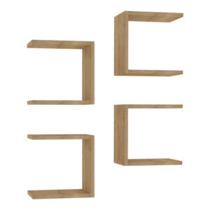 Ραφιέρα τοίχου Perari House Genius 4τεμ.σε oak απόχρωση 30x19.6x30εκ