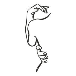 Διακοσμητικό τοίχου Femalo pakooworld μαύρο μεταλλικό 20x0,15x50εκ