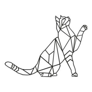 Διακοσμητικό τοίχου Cathy pakooworld μαύρο μεταλλικό 40x0,15x40εκ