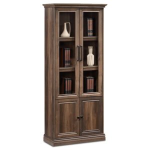 Βιτρίνα - ντουλάπα Mozart House Genius με τζάμι χρώμα καρυδί 78,5x38x188εκ