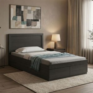 Κρεβάτι Olympus House Genius με συρτάρι σε wenge απόχρωση 100x200εκ