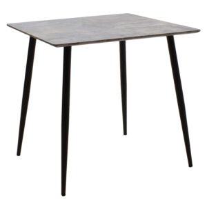 Τραπέζι Cuba House Genius MDF γκρι cement-μαύρο 70x70x75εκ
