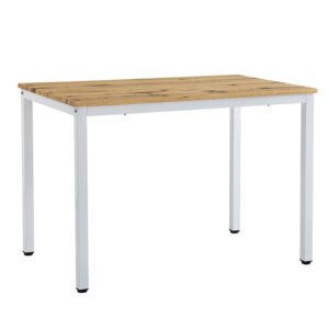 Τραπέζι Witte House Genius MDF/Metal σε sonoma απόχρωση με λευκο πόδι 110x70x76εκ