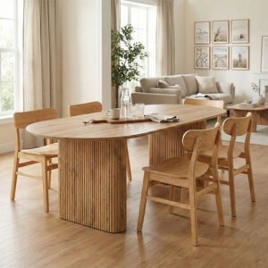 Τραπέζι Nembou House Genius mdf σε oak απόχρωση 210x100x76εκ