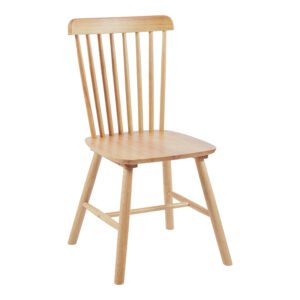 Καρέκλα Melia House Genius rubberwood σε φυσική απόχρωση 45x51x87εκ
