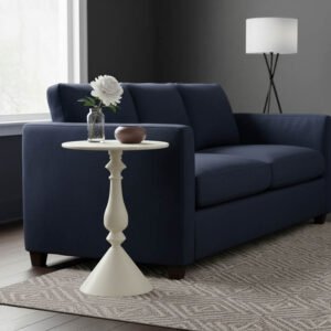 Βοηθητικό τραπέζι Lalou House Genius μέταλλο σε κρέμα απόχρωση Φ40x55εκ