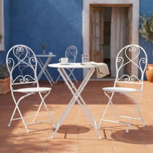 Τραπεζαρία Walen House Genius σετ 3τεμ μέταλλο λευκό