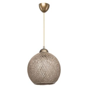 Φωτιστικό οροφής μονόφωτο Leshia House Genius Ε27 καφέ Φ26x26εκ