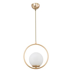 Φωτιστικό οροφής μονόφωτο PWL-1193 House Genius Ε27 χρυσό Φ26x30εκ