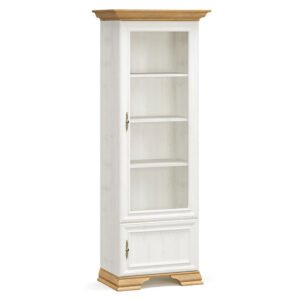 Βιτρίνα Jaden House Genius golden oak-λευκό antique 70,5x43x197,5εκ