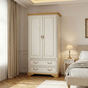 Ντουλάπα Jaden House Genius δίφυλλη golden oak-λευκό antique 101x62x197,5εκ