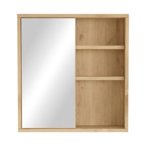 Ντουλάπι μπάνιου Bagno με καθρέπτη House Genius oak 60x14.5x63.6εκ