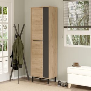 Παπουτσοθήκη Scarpiera House Genius 18 ζευγών σε φυσικο-ανθρακι απόχρωση 57.2x35.5x185.6εκ