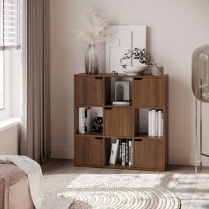 Βιβλιοθήκη Bookel House Genius σε καρυδί απόχρωση 88.5x27.5x89.3εκ