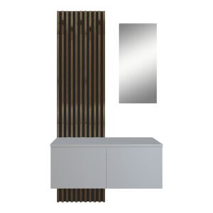 Έπιπλο εισόδου Arika House Genius λευκό-sonoma 100x37x199.5εκ