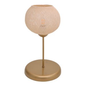 Επιτραπέζιο φωτιστικό Gaia House Genius Ε27 μέταλλο χρυσό Φ22x37εκ