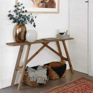 Κονσόλα Roosevelt House Genius καρυδί ξύλο πεύκου 35mm καρυδί 119x29x80εκ