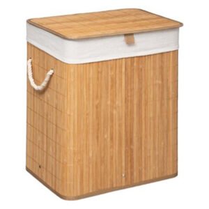Καλάθι απλύτων Natural House Genius χρώμα φυσικό-λευκό 40x30x50εκ