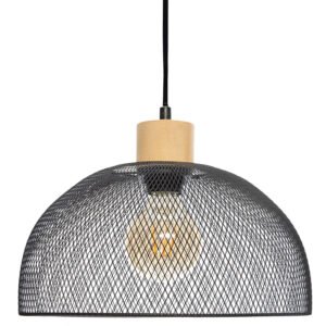 Φωτιστικό οροφής μονόφωτο Sam House Genius Ε27 μαύρο Φ30x22,5εκ