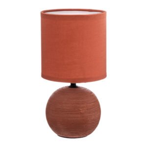 Επιτραπέζιο φωτιστικό PWL-1210 House Genius Ε14 κεραμικό σε terracotta απόχρωση Φ13x25εκ