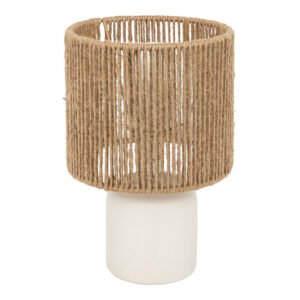 Επιτραπέζιο φωτιστικό Leyda House Genius κεραμικό σε λευκή-φυσική απόχρωση Φ16x24εκ