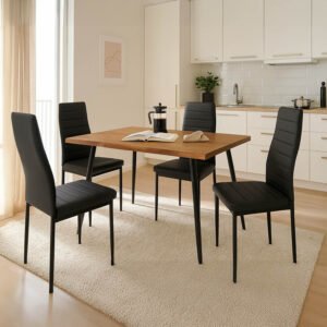 Τραπεζαρία Neve-Parker House Genius σετ 5τμχ 120x80x75εκ