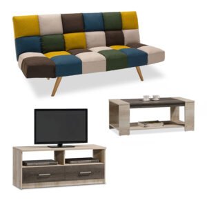 Φοιτητικό πακέτο επίπλων σαλονιού Lounge 3 House Genius σετ 3 τμχ