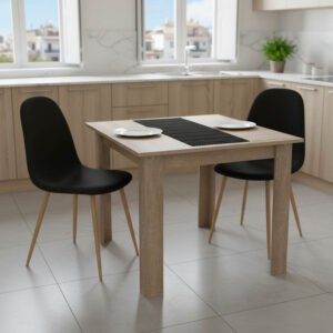 Τραπεζαρία Manka I-Bella House Genius σετ 3τεμ σε sonoma truffle απόχρωση 80x80x77εκ