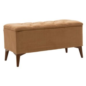 Σκαμπό-μπαούλο Elone House Genius μόκα-καρυδί 90x40x44εκ