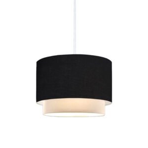 Φωτιστικό οροφής Tachi House Genius Ε27 σε μαύρο-κρέμα απόχρωση Φ30x20εκ