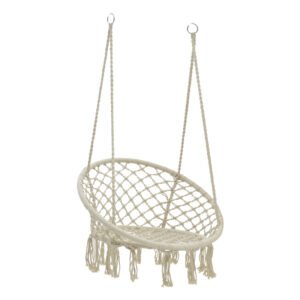 Αιώρα-κούνια κάθισμα Eventful House Genius σχοινί μπεζ 82x82x133εκ