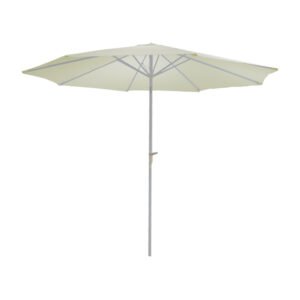 Ομπρέλα επαγγελματική Frow House Genius λευκό αλουμίνιο εκρού ύφασμα Φ3m