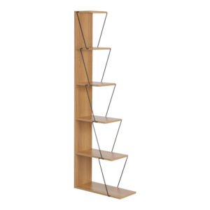 Βιβλιοθήκη mini Tars House Genius sonoma-μαύρο 50x22x150εκ