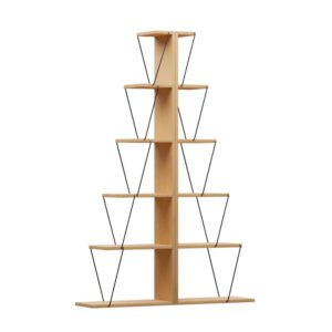 Βιβλιοθήκη mini Tars House Genius sonoma-μαύρο 100x22x150εκ