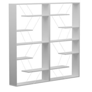 Βιβλιοθήκη Tars House Genius γκρι-λευκό 168x24x157εκ