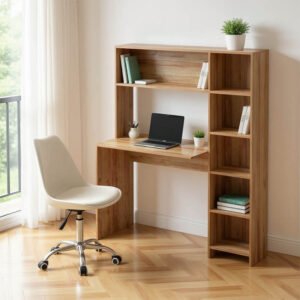 Γραφείο με βιβλιοθήκη Janson House Genius oak 113.2x40x141.8εκ