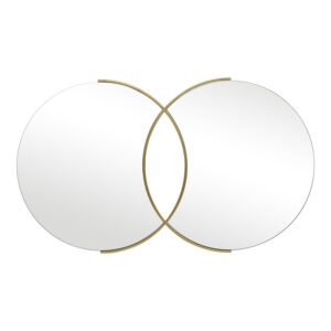 Καθρέπτης διπλός Miryata House Genius μέταλλο σε χρυσή απόχρωση 105x3x60εκ