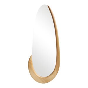 Καθρέπτης οβάλ Marly House Genius mdf σε φυσική απόχρωση 50.5x4x127εκ