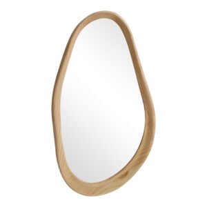 Καθρέπτης οβάλ Baloa House Genius mdf σε φυσική απόχρωση 44x4x80εκ
