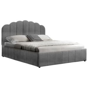 Κρεβάτι διπλό Tatiana House Genius ύφασμα ανθρακί με αποθηκευτικό χώρο 160x200εκ