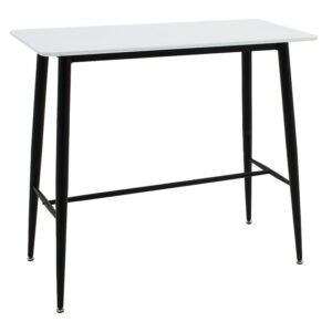 Tραπέζι μπαρ Harriet House Genius MDF λευκό-μαύρο 120x60x105εκ