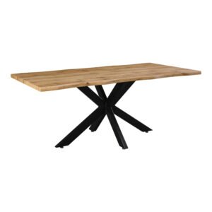 Tραπέζι Gilman House Genius MDF sonoma-μαύρο 180x90x75εκ