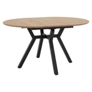 Tραπέζι Frances House Genius επεκτεινόμενο MDF sonoma-μαύρο 100-140x100x75εκ