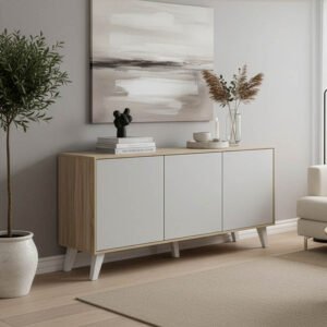 Μπουφές Billie House Genius sonoma-γκρι 149x40x77εκ