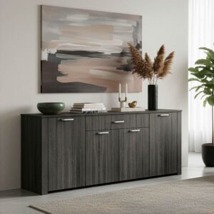Μπουφές Kinley House Genius σε ανθρακί-wenge απόχρωση 210x40x82εκ