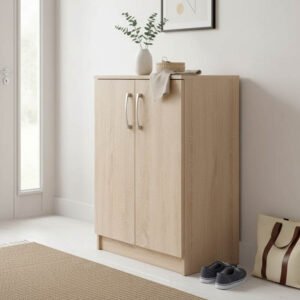 Παπουτσοθήκη-ντουλάπι Shordo House Genius μελαμίνη σε φυσικό χρώμα 60x40.5x80εκ