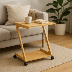 Βοηθητικό τραπέζι Fit House Genius MDF φυσικό 50x39x59εκ