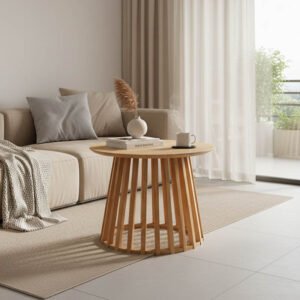 Τραπέζι σαλονιού Domonic House Genius φυσικό Φ60x45εκ