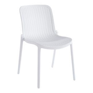 Καρέκλα Teragi στοιβαζόμενη House Genius pp με UV protection λευκή 58x43.5x82εκ
