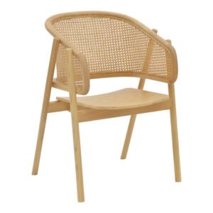 Πολυθρόνα Wenzy House Genius φυσικό Rattan - μασίφ ξύλο toon 58x58x82εκ